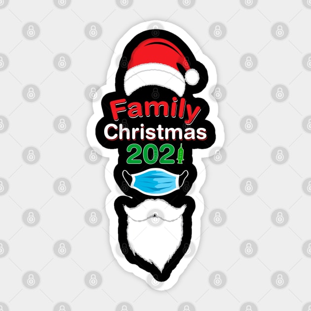Vaccinated Family Christmas 2021, Cute Merry Chirstmas Fully Vaccinated Tee Sticker by Printofi.com